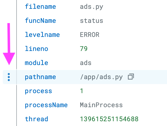 The three vertical dots appears when you hover over a service.